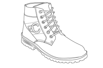 draw detailed vector line art black and white outline illustration