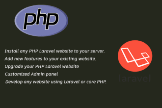 develop your PHP, laravel and codeigniter web application