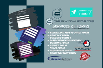 design gravity forms, ninja forms, contact form 7