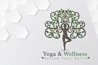 design creative yoga spa natural beauty skincare logo