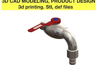 do realistic 3d cad modeling, product design, rendering, stl, dxf file