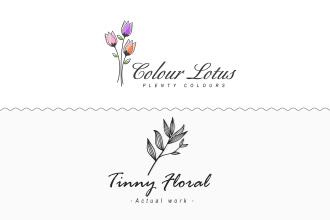 design elegant botanical hand drawn minimalistic  logo