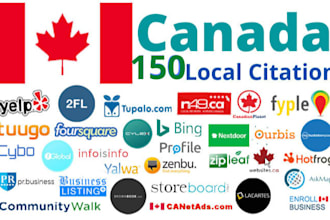 do 200 canadian local citations for your business