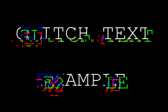 create glitched text any text graphic