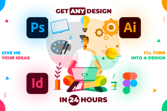 do photoshop, illustrator, indesign, figma design