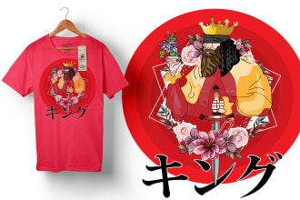 create any custom illustration for t shirt design