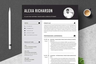 make professional resume design or modern cv template