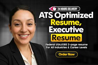 professionally rewrite, create 24hrs ats resume writing, federal resume writing