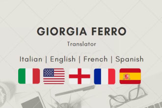 translate between italian, english, french and spanish languages