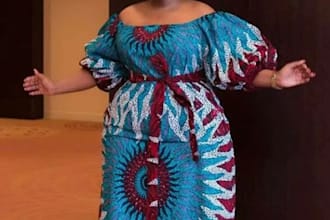design african made plus size outfit for ladies