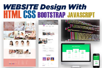 design website with html, css, js bootstrap, mysql and php