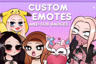 create custom twitch or discord emotes sub badges