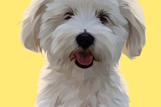 draw pet portrait from photo