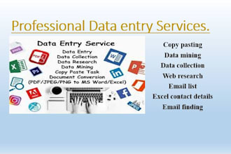do data entry and analysis