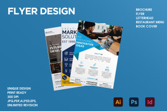 design business, corporate or minimal flyer or brochure