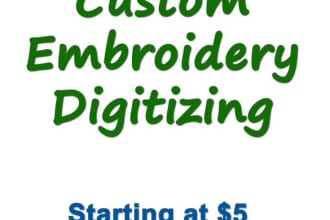 do excellent embroidery digitizing into dst pes within 1 hr