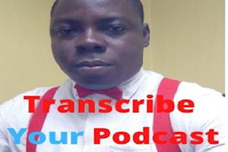 do an excellent transcript of your audio or video podcasts