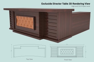 do 3d model and 2d custom furniture drawing