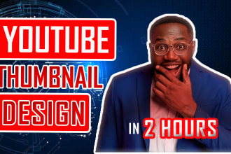 design attractive clickbait youtube thumbnail within 2 hours