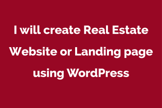 create real estate website or landing page in wodpress
