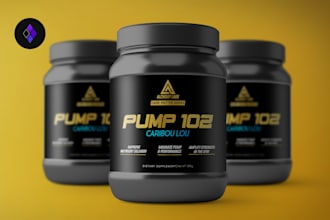 do supplement label design product packaging and 3d mockup
