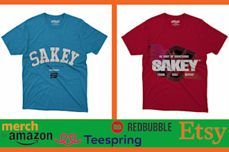 do amazon custom typography t shirt design