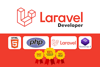 develop website in php laravel and vuejs