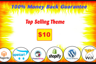 top sell premium theme for magento,opencart,prestashop,shopify,zencart,wordpress
