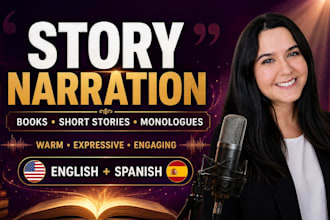 narrate books, short stories or monologue