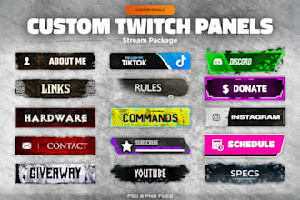create custom twitch panels for your twitch stream