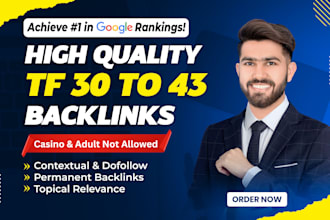 make high tf 30 plus contextual and dofollow SEO backlinks