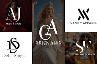 do modern luxury fashion clothing brand elegant monogram streetwear logo design