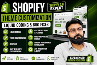 customize shopify theme, sections, CSS and liquid