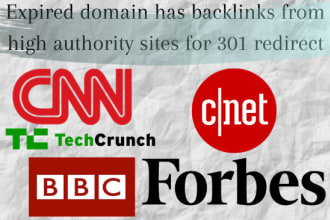 find expired domain having dofollow backlink from da90 site for 301 redirect