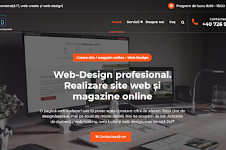 create wordpress design for presentation website or online store