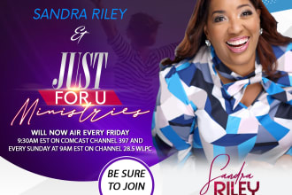 do exceptional event flyer or church flyer design in 6hrs