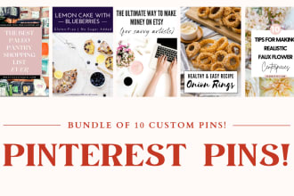 design 10 editable pinterest pin templates on canva