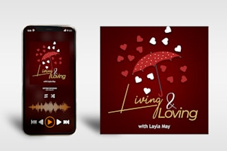 design your podcast cover art and podcast logo