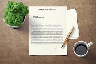 do editable professional letterhead design