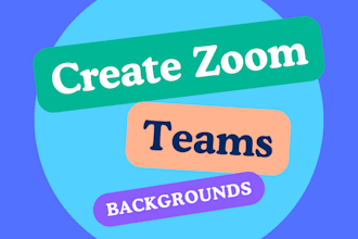 create zoom and teams background with logo
