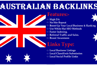 provide australian links, com au backlinks, local seo