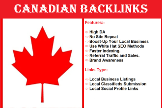 provide canadian links, ca backlinks, local off page seo guest post