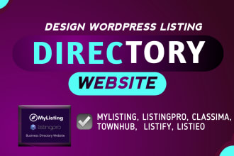 create a wordpress listing directory website and business directory