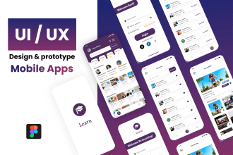do UI UX of mobile app, wireframe and prototype