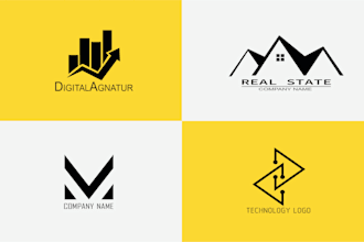 create unique and eye catching modern minimalist logo