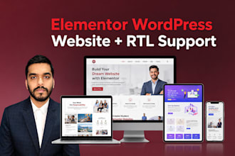build an elementor wordpress website with rtl support