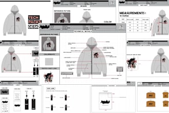 create fashion tech pack and clothing tech pack design