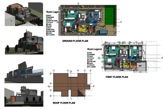 draw floor plans, elevations, section in revit