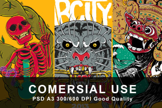 create illustration for your shirt and merchandise