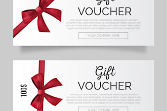 design beautiful gift voucher,coupon, or gift certificates